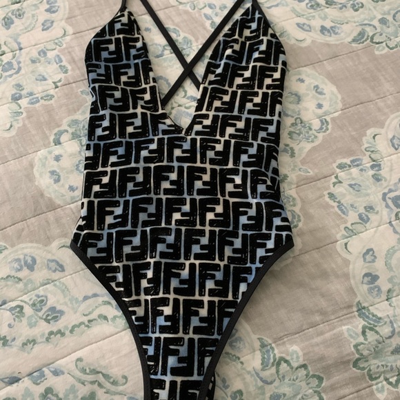 Fendi print swim suit only worn 1x. - Picture 6 of 6